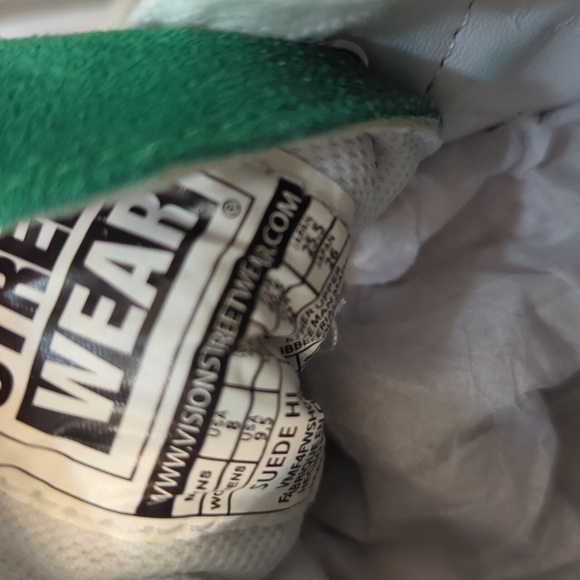 Vision Street Wear Retro Hi-Top Pepper Green Skate Shoes - Picture 8 of 10